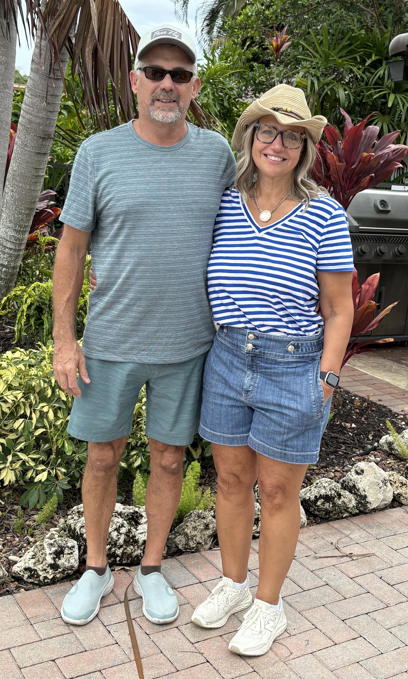 Bernie and Michelle Esch outside their Trawler Village home